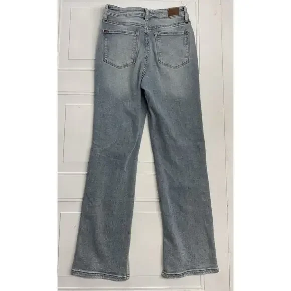 Judy Blue Jeans Womens Distressed 5/27 Blue Straight Stretch Medium Wash Denim - Picture 7 of 7